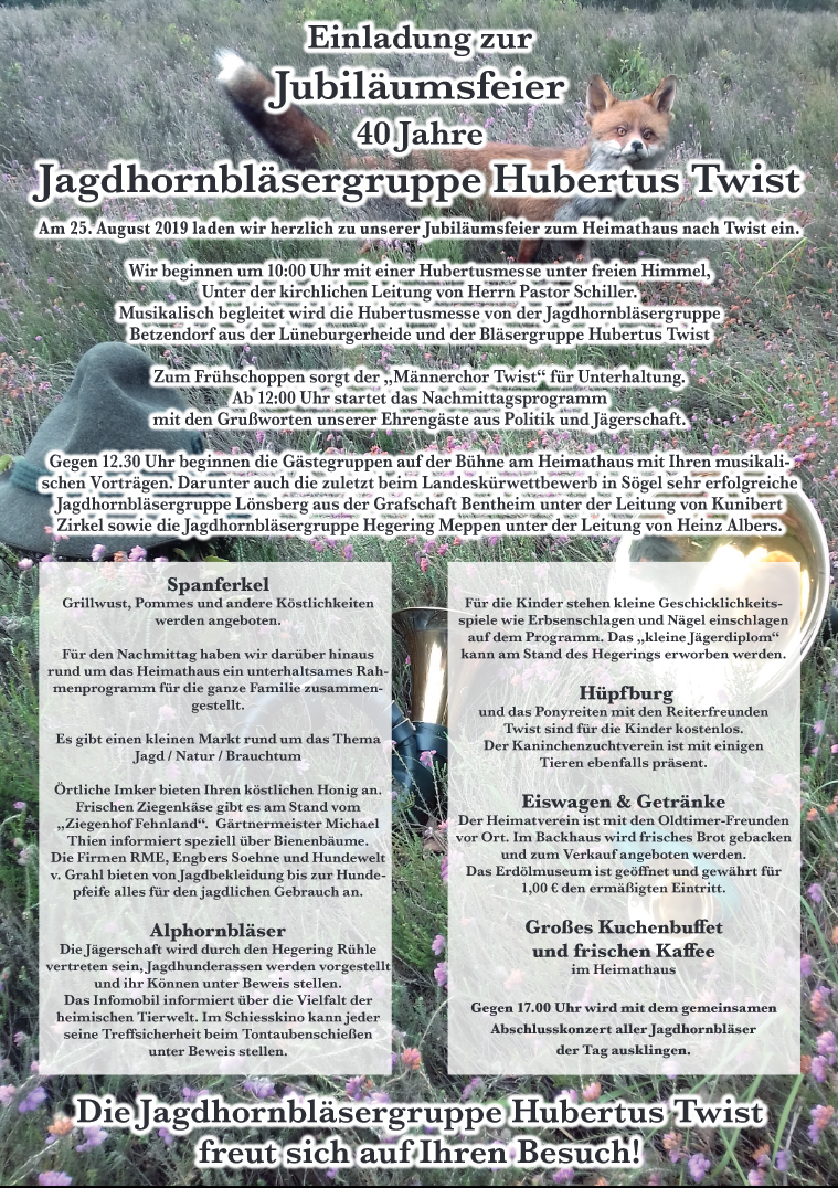 Unsere Einladung - Hubertus Twist